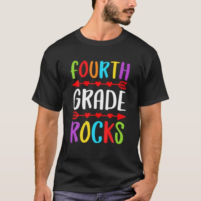 Fjärde Klass-Sten 4:e Klass-Back to school T Shirt (Framsida)