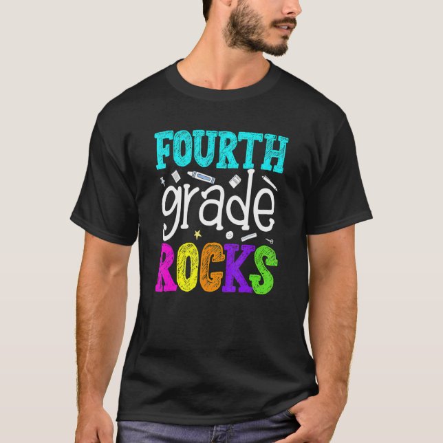 Fjärde Klass-Sten, fjärde Klass-Lycklig, första da T Shirt (Framsida)