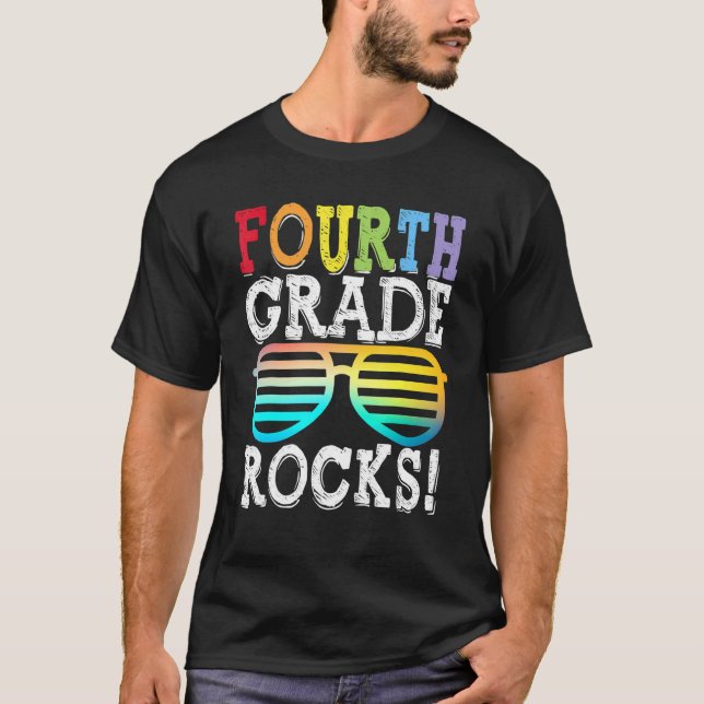 Fjärde Klass-Sten, fjärde Klass-torget Back to sch T Shirt (Framsida)