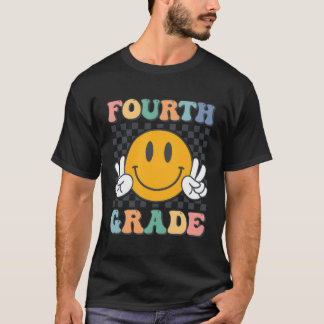 Fjärde Klass-teamets lärare Boys Girls Retro Smile T Shirt