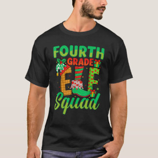 Fjärde Klass Tomtepatrull Jul 4:e Klass Lärare Jul T Shirt