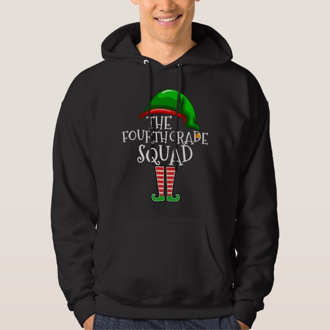 Fjärde Klass-torget Elf-matchande julklapp Tea Hoodie (Framsida)