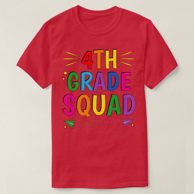 Fjärde Klass-torget fjärde Back to school T Shirt (Design framsida)