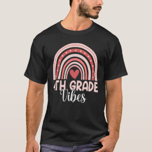 Fjärde Klass Vibes Rainbow Back to school Boys Gir T Shirt