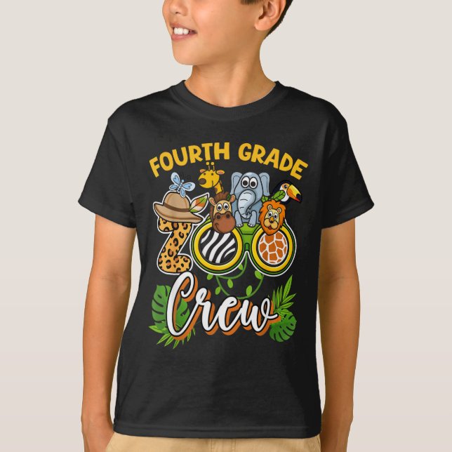 Fjärde klass zoo fältutflykt grupp matchande t shirt (Framsida)