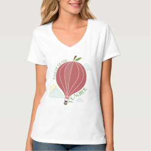 Fjärde klasslärareluftballong Apple T-shirt