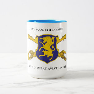 FJÄRDE KVADRON 6E CAVALRY 16TH COMBAT AVIATION BD Två-Tonad MUGG