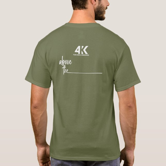 Fjärde kvartersteamet på lämnat sida med 2 logotyp t shirt (Baksida)
