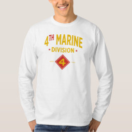 Fjärde marindivisionen Förenade Stater militärlång T Shirt