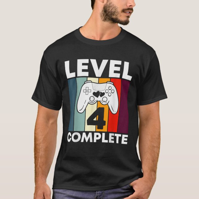 Fjärde nivån - fullständig 4-årsdag för Bröllop T Shirt (Framsida)