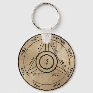 Fjärde Pentacle av Saturn Keychain Nyckelring