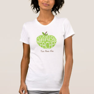 Fjärde skjorta för klasslärare T - gröna Apple Shirt