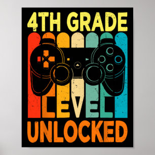 Fjärde upplåsta videospelet på Klass-nivå i Back t Poster