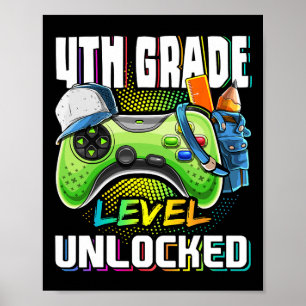 Fjärde upplåsta videospelet på Klass-nivå i Back t Poster