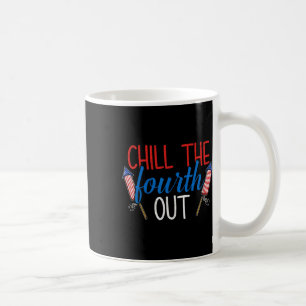 Fjärde Ut Eldar Usa Us 4 Juli Patriotiskt Kaffemugg