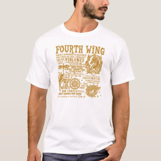 Fjärde Vinge Fantasy Bok Romantasy Dragons Yarros T Shirt
