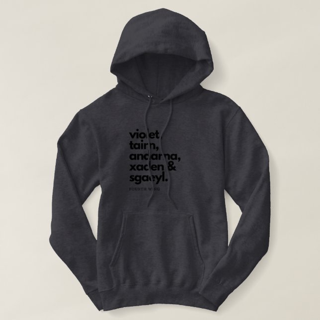 Fjärde Vinge Hoodie T Shirt (Design framsida)