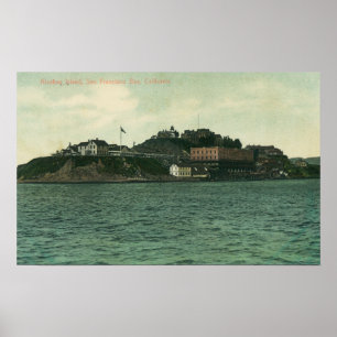 Fjärden beskådar av Alcatraz Islans och fängslar Poster