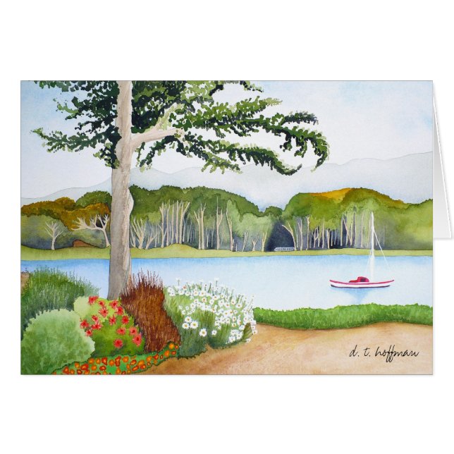 Fjärdsidan beskådar kortet hälsningskort (Framsidan Horizontal)