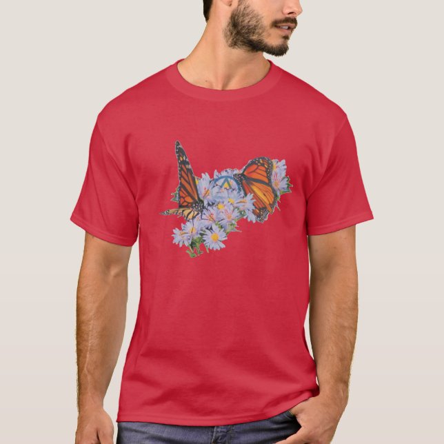 fjäril3 med cirkel triangel 19 t shirt (Framsida)