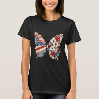 Fjäril 1776-2026 250 År Amerikansk 250-årsjubileum T Shirt