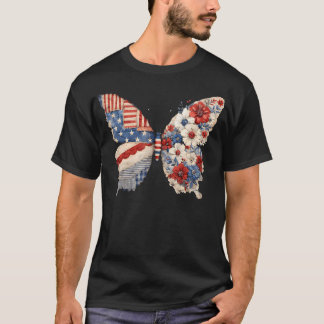 Fjäril 1776-2026 250 År Amerikansk 250:e 4:e T Shirt