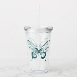 Fjäril Akryl Tumbler Take Away Mugg