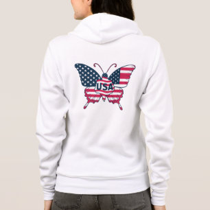 Fjäril Amerikansk flaggdesign-62616 T Shirt