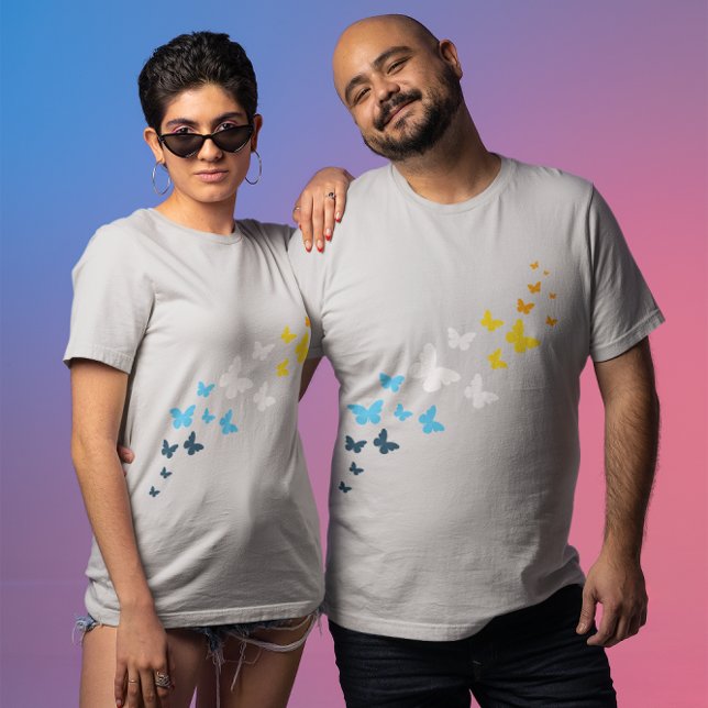 Fjäril AroAce Pride - AroAce Flagga Färger T Shirt (Skapare uppladdad)