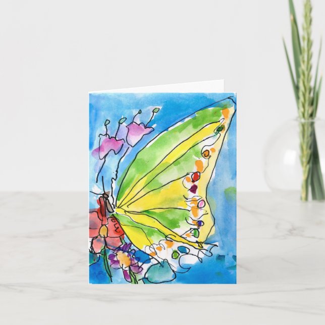 Fjäril av Jeffrey Shutt, ålder 6 Kort (Framsida)