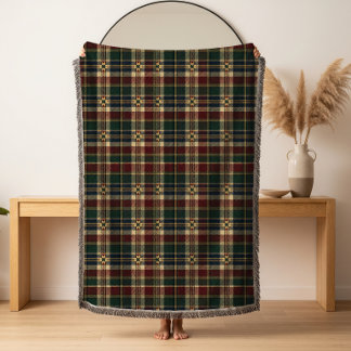Fjäril Aztec Diamant Jul Vävd Kast Blankett Filt