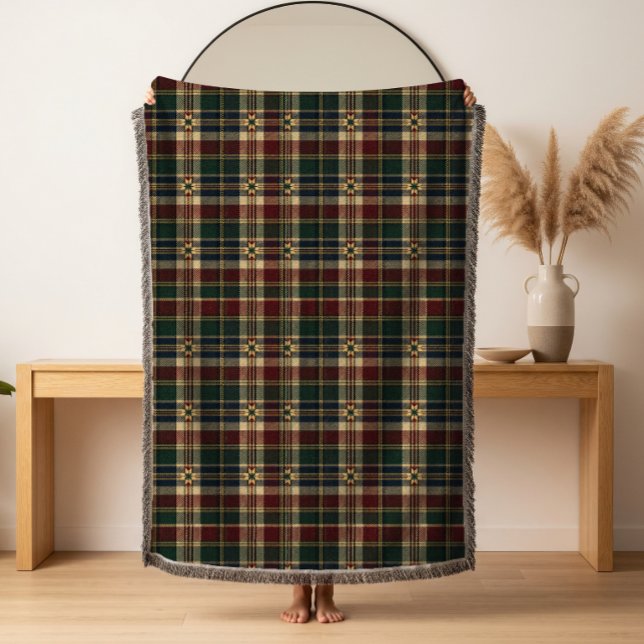 Fjäril Aztec Diamant Jul Vävd Kast Blankett Filt (Skapare uppladdad)