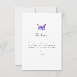 Fjäril Baby Shower Tack minimalistisk enkel