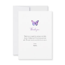 Fjäril Baby Shower Tack minimalistisk enkel