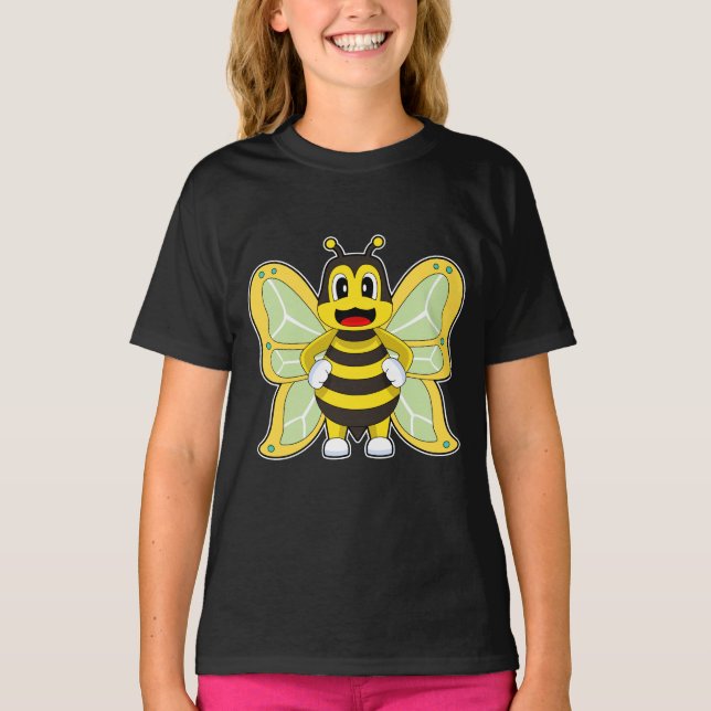 Fjäril Bee T Shirt (Framsida)
