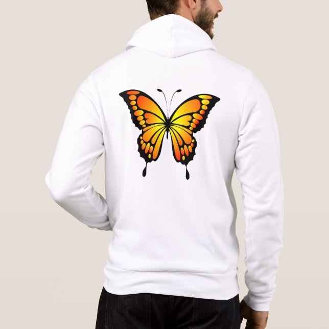 Fjäril Blå Insekt Illustration-20284 T-Shirt (Baksida)