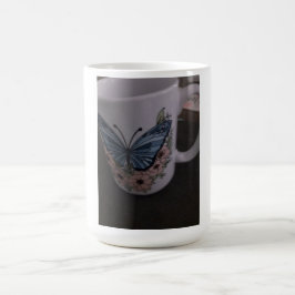 fjäril blomkruk mug kaffemugg