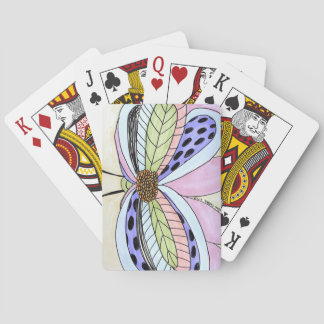 Fjäril Blomma Blank Casinokort