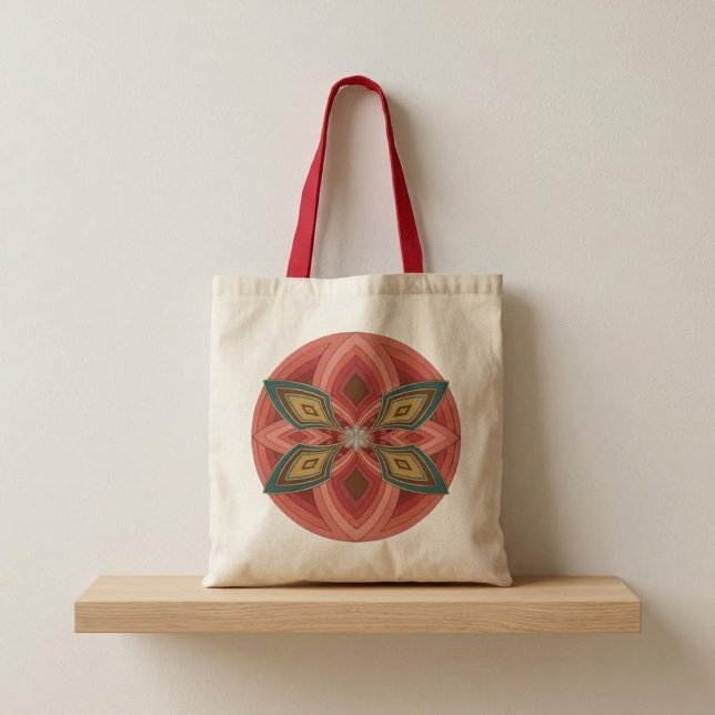 Fjäril Blomma Mandala  Tygkasse (Skapare uppladdad)