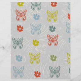 Fjäril & Blomma Scrapbookpapper