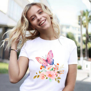 Fjäril & Blommande Natur T Shirt