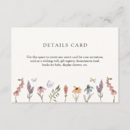 Fjäril Blomsterträdgård Detaljer Inneslutande Kort