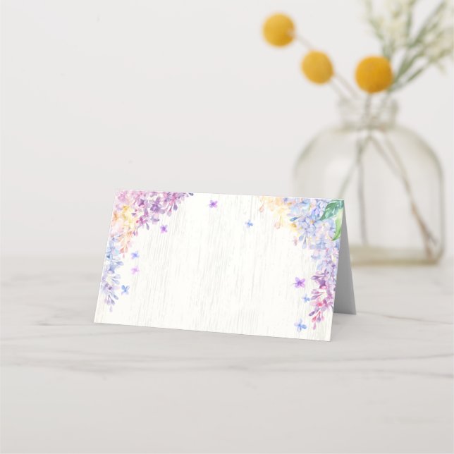 Fjäril Bröllopsdusch Matetiketter eller Platskort Placeringskort (Framsida)