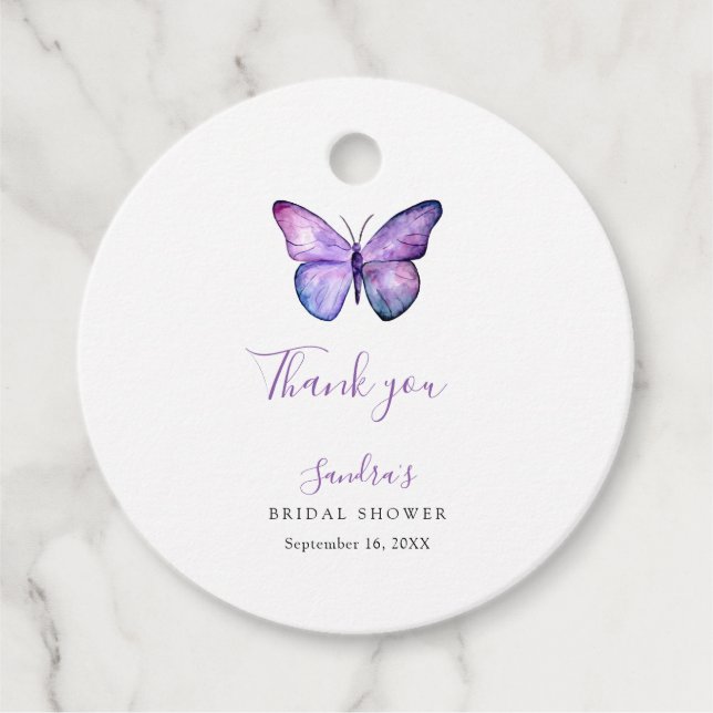 Fjäril Bröllopsfest Elegant Tack-skript  Gåvor Etiketter (Framsida)