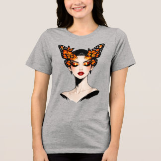 Fjäril Drottning Feministisk Konst Design T Shirt