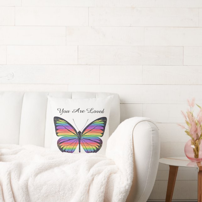 Fjäril Du Är Älskad Kuddvar Kudde (Soffa)