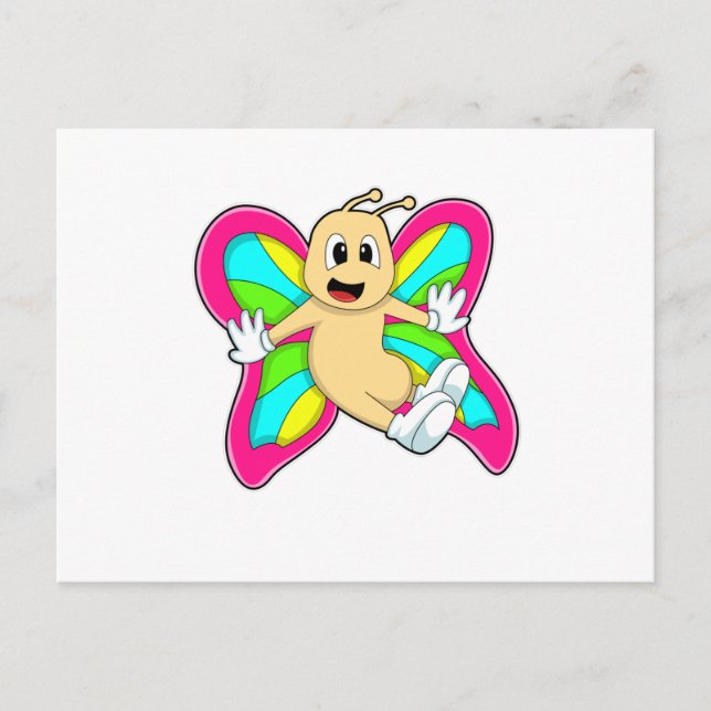 Fjäril färgrik vykort (Framsida)