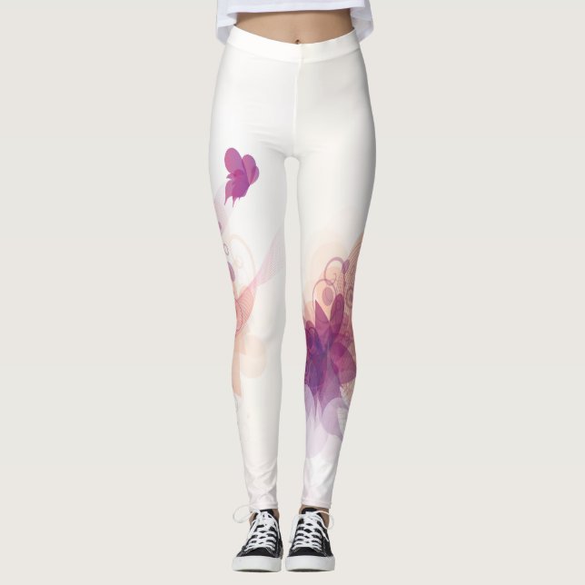 Fjäril Flyg Bort 1 Leggings (Framsida)