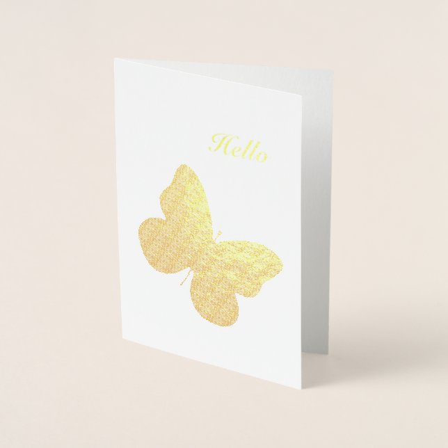 Fjäril Folierat Kort (Framsida)