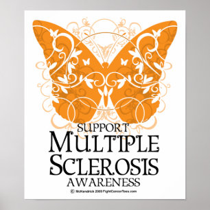 Fjäril för åtskillig Sclerosis Poster